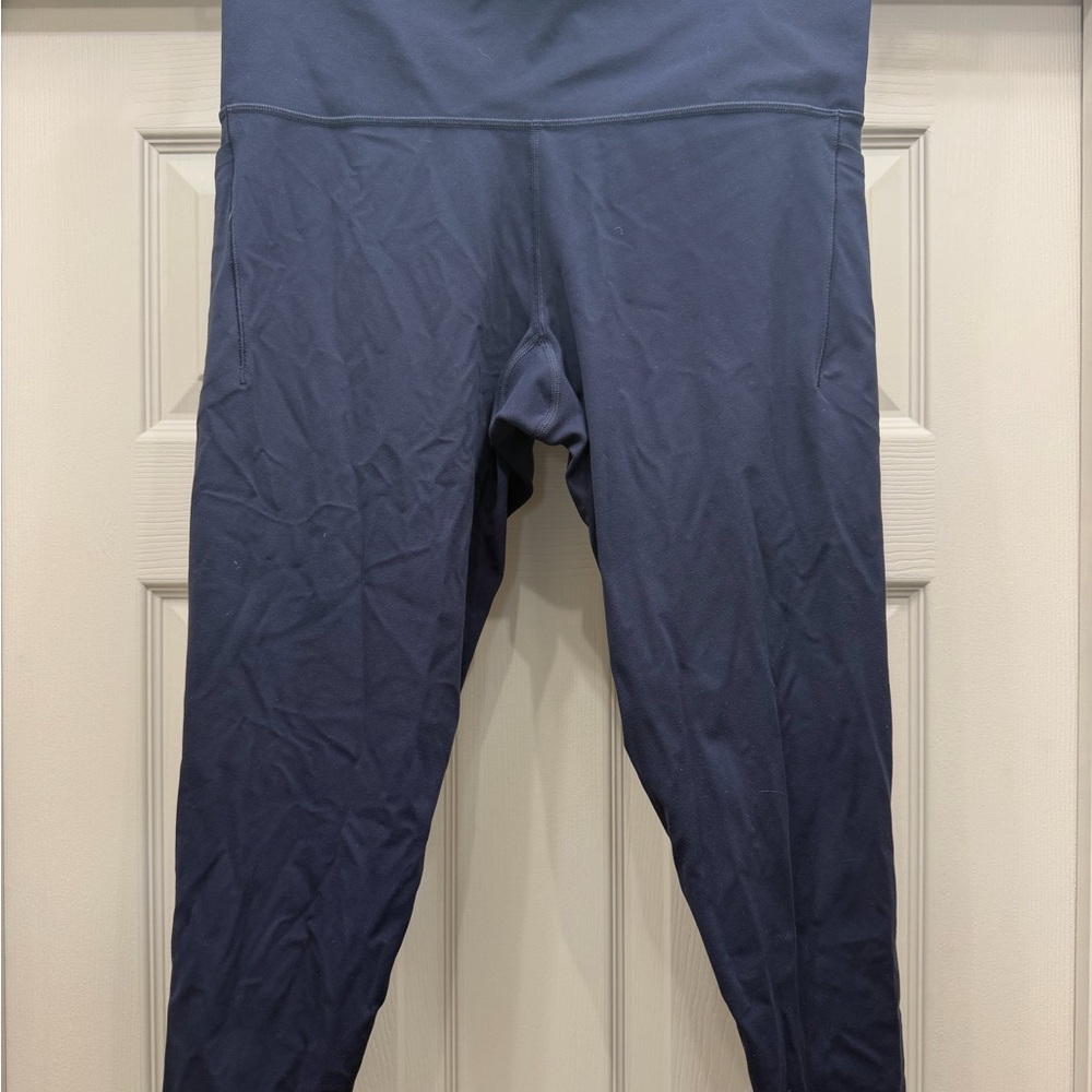 Athleta Navy Blue High-Rise Salutation Leggings